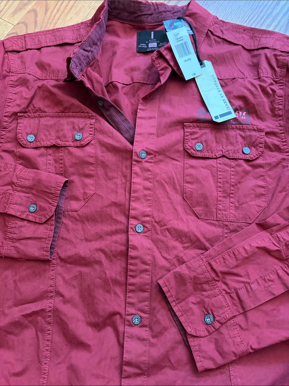 Buffalo David Bitton Red Cotton Shirt